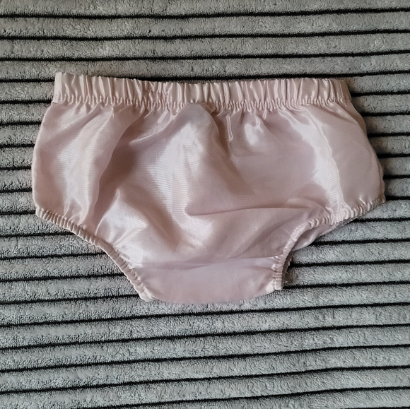 Wendy Bellissimo Baby Girl Taupe/Pink Rosette Dress Size 12 Months 2Pcs - Picture 7 of 7